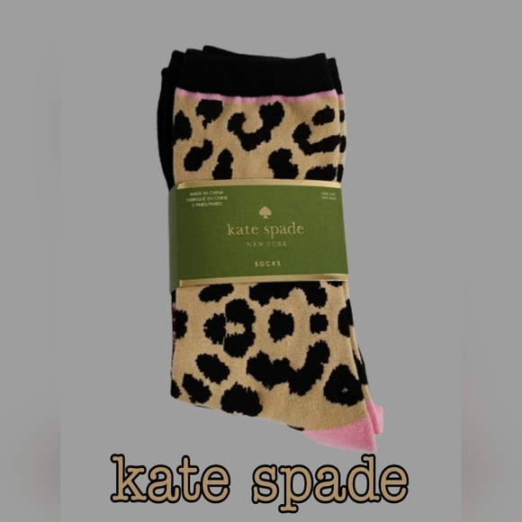 NEW kate spade Bundle of 3 Pair of Crew Socks, 3 Print Styles, One Size - Picture 2 of 15